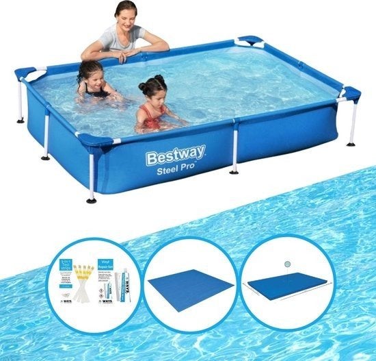 Best way zwembad zonder grondzijl met afdekzijl, Ophalen, Minder dan 80 cm, Zo goed als nieuw, Opzetzwembad