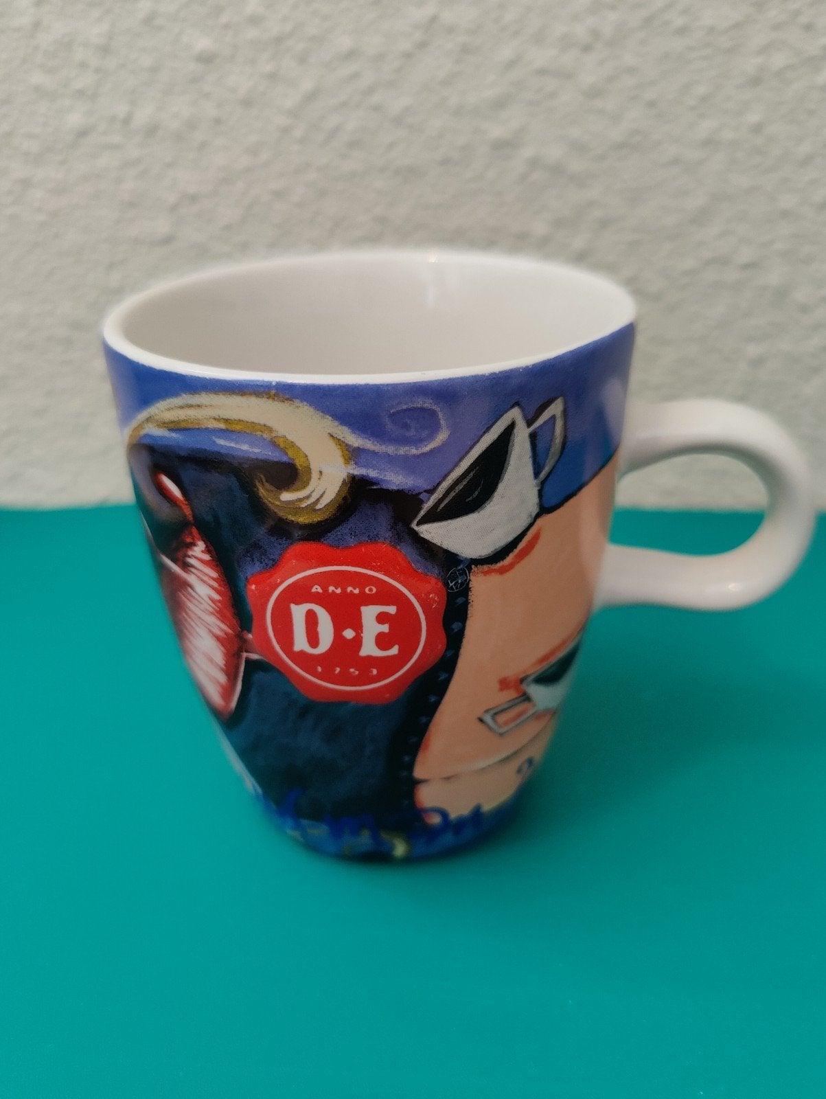 Vintage Douwe Egberts koffiemokje, ontwerp Selwyn Sanatori, Huis en Inrichting, Keuken | Servies, Overige merken, Verzenden, Vintage