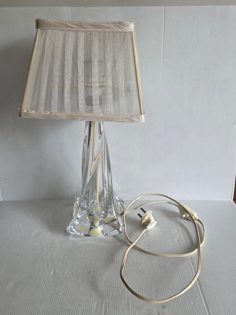 Val Saint Lambert lamp - helder glas - jaren 60, Val Saint Lambert, Ophalen of Verzenden, Glas, Onbekend