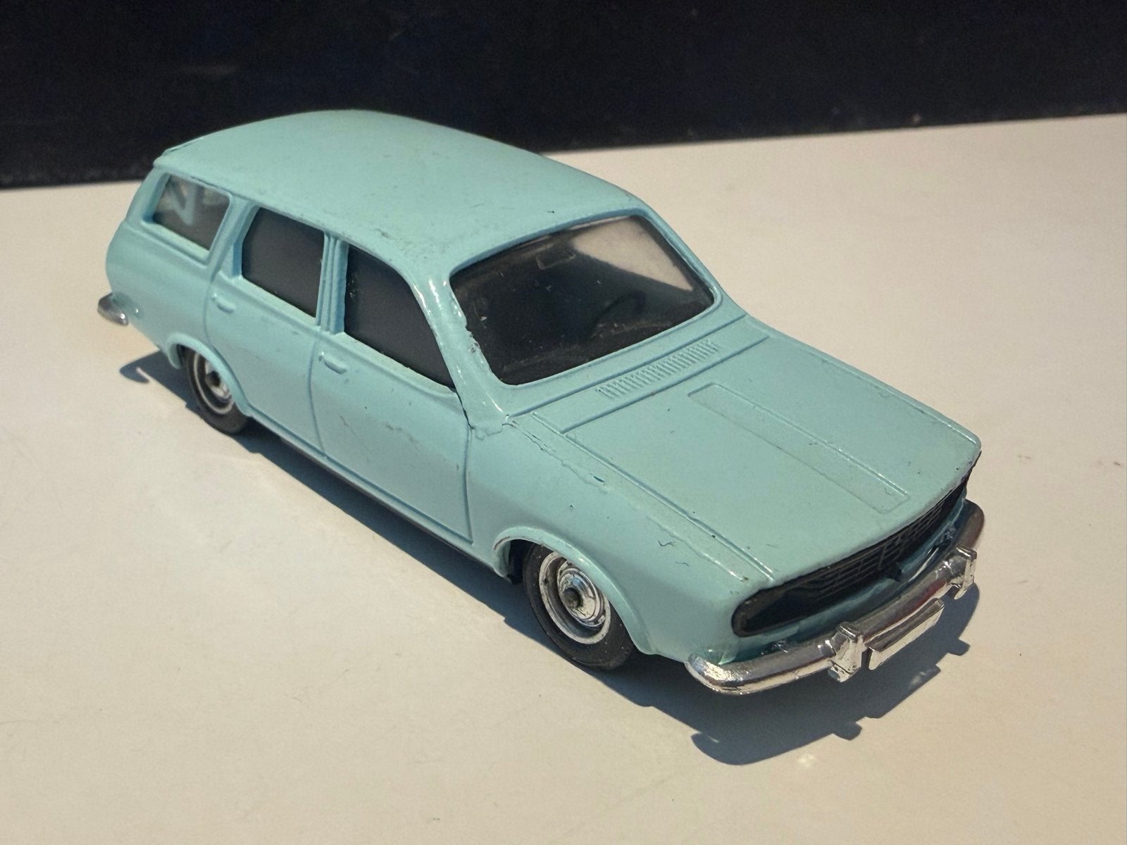 Solido Renault 12 Break - Lichtblauwe Miniatuur Auto, Hobby en Vrije tijd, Ophalen of Verzenden, Gebruikt, Auto
