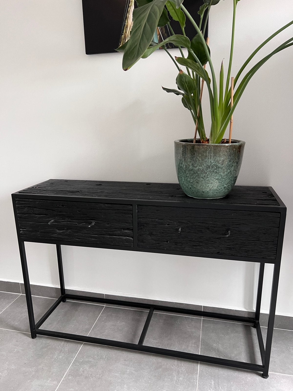 Mooie robuuste side table, Ophalen, 200 cm of meer, Zo goed als nieuw, 25 tot 50 cm