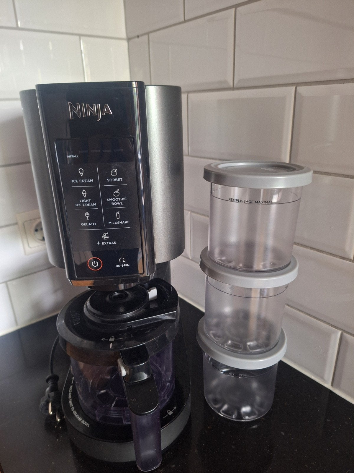 Ninja Creami NC300EU IJsmachine met extra bekers, Ophalen of Verzenden, Zo goed als nieuw