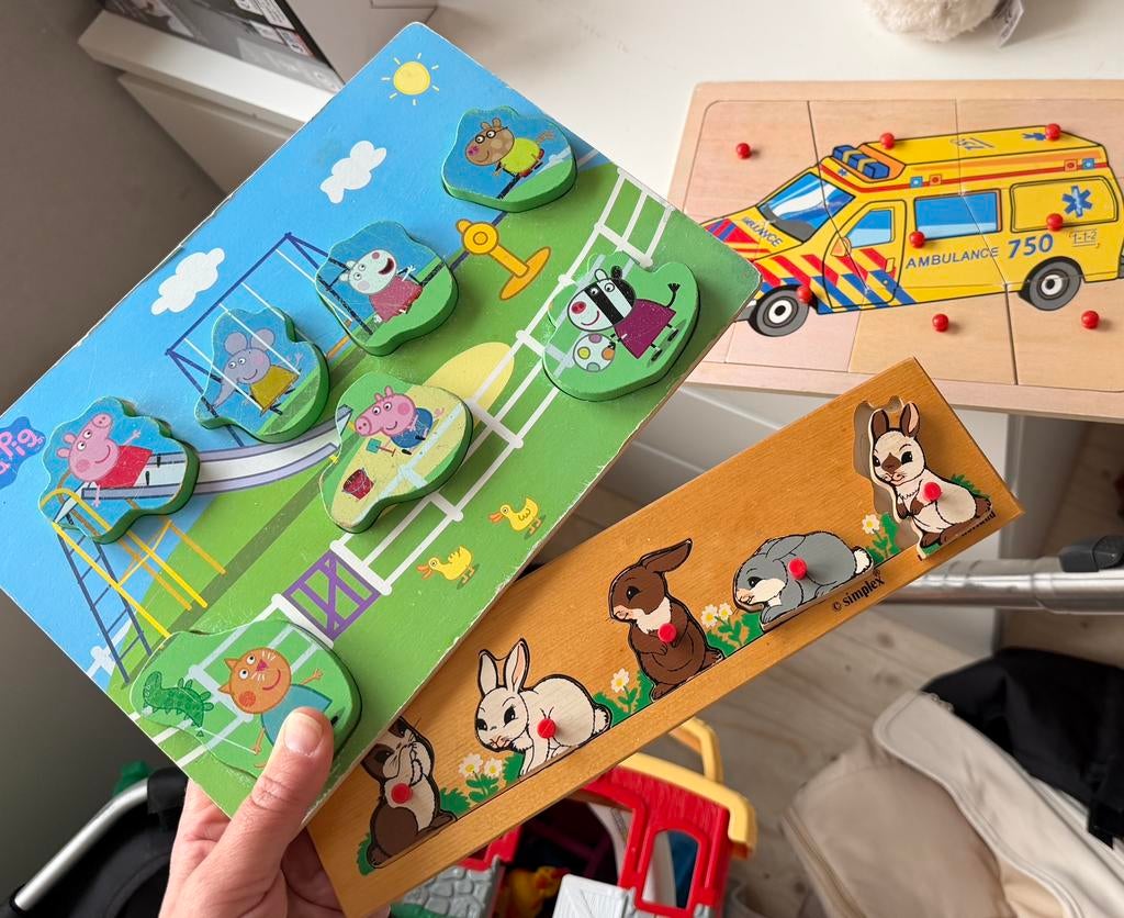 3 houten puzzels compleet, Ophalen of Verzenden