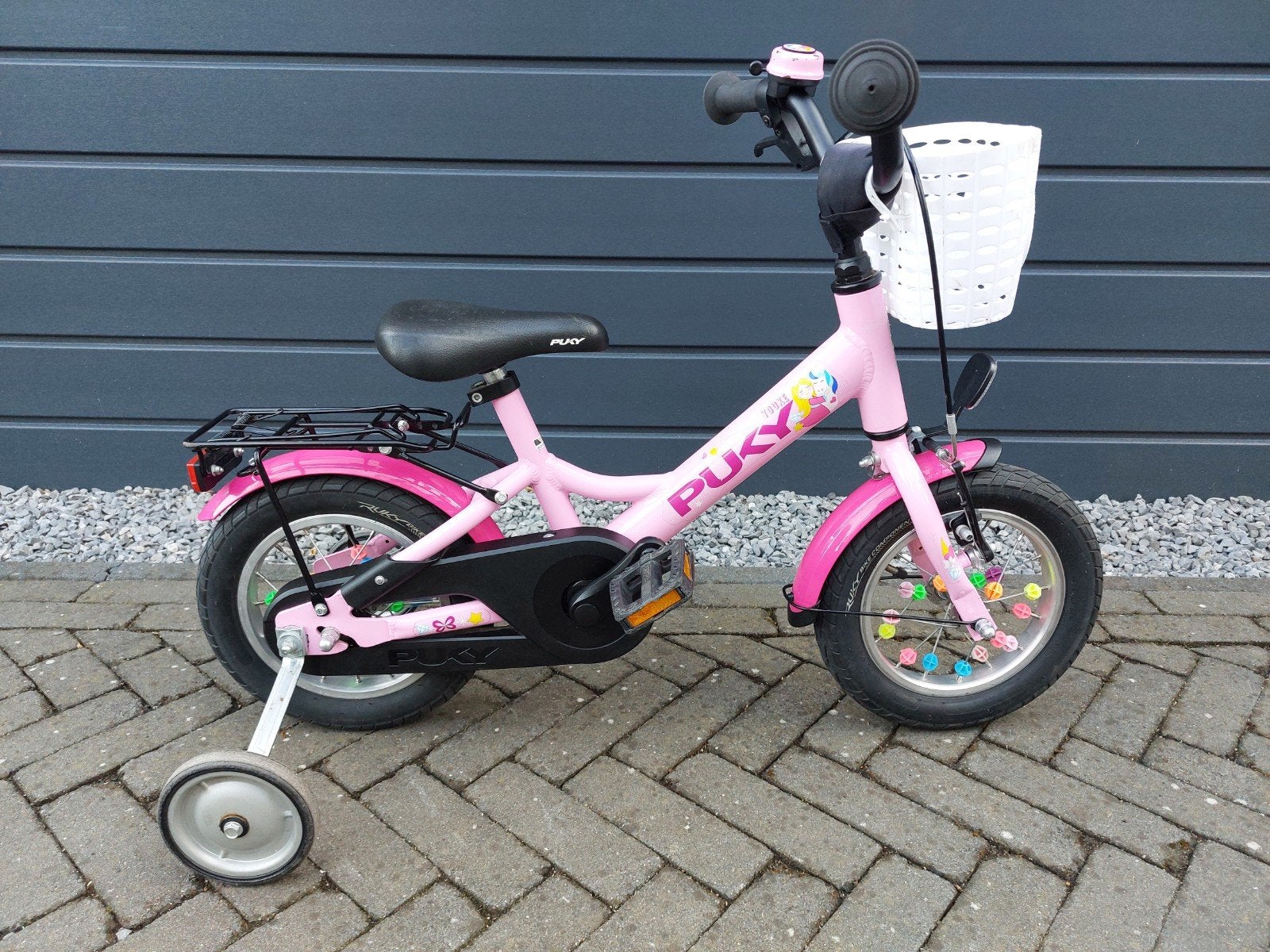 Puky Youke 12 inch meisjesfiets roze, Ophalen, Gebruikt, Minder dan 16 inch, Zijwieltjes
