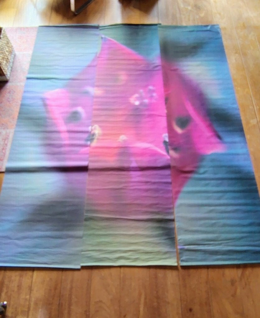 Ikea paneelgordijn Kvartal, Gebruikt, Overige kleuren, 200 cm of meer, Kleurrijk