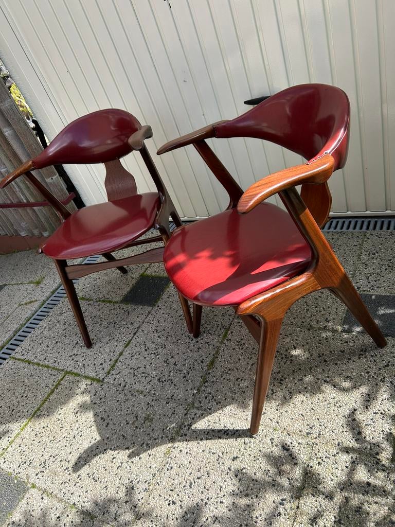 2 stoel stoelen AWA koehoorn Teeffelen vintage, Twee, Ophalen of Verzenden, Zo goed als nieuw, Nvt