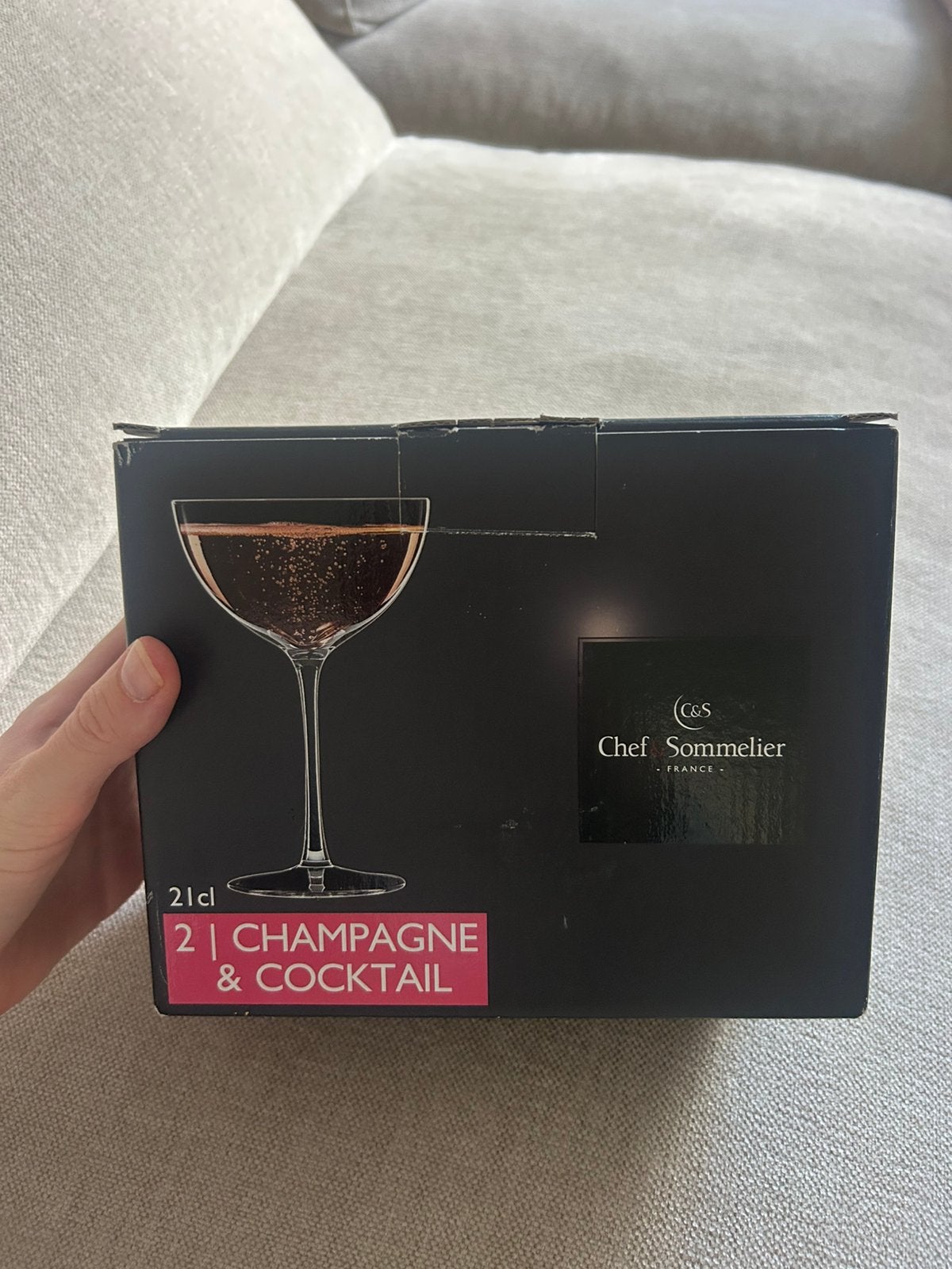 Chef & sommelier cocktail glas champagne coupe, Verzamelen, Ophalen of Verzenden, Nieuw, Overige typen