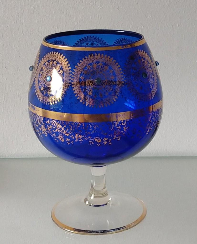 Murano stijl deco kelkvaas van kunstglas volgnr 13, Ophalen of Verzenden