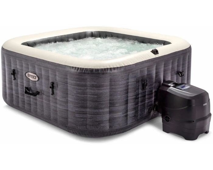 Intex PureSpa Deluxe Greystone 6-persoons met accessoires, Minder dan 80 cm, Opblaaszwembad, Vierkant, Ophalen of Verzenden
