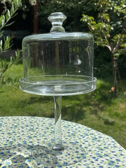 Glazen taartplateau met stolp, Ophalen, Zo goed als nieuw, Overige merken, Glas