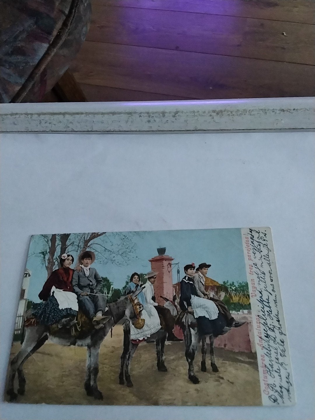 Oude Spaanse Ansichtkaart - Rijdende Kinderen op Ezels, Ophalen of Verzenden, Voor 1920, Gelopen