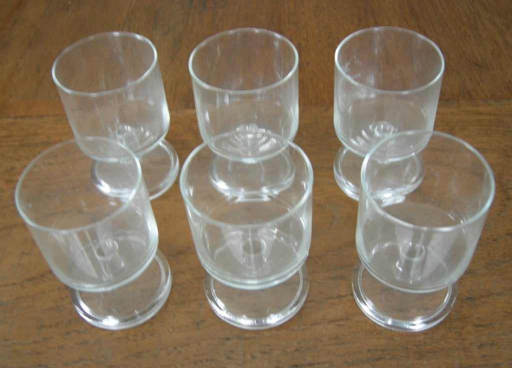 Borrelglaasjes (6x). Afmetingen: Ø 4,5x7 cm., Huis en Inrichting, Glas of Glazen, Klassiek, Ophalen of Verzenden, Glas