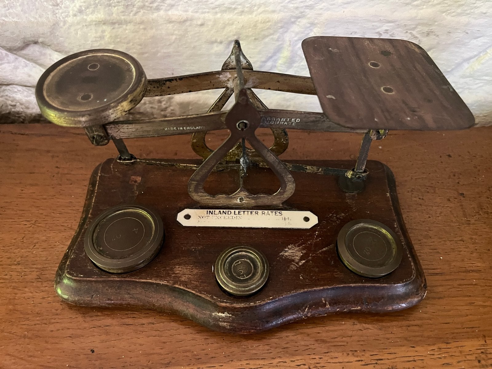 Antieke brievenweegschaal - Made in England, Ophalen of Verzenden