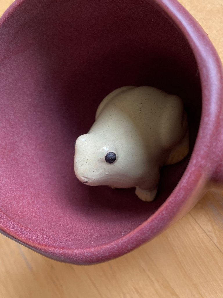 Peekaboo Beker met kikker & paddenstoel zgan Urban Outfitter, Overige merken, Zo goed als nieuw, Modern, Aardewerk