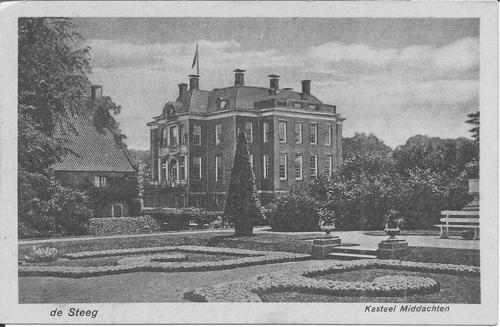 Oude Ansichtkaart Kasteel Middachten De Steeg Gelderland, Ophalen of Verzenden, 1920 tot 1940, Ongelopen, Gelderland