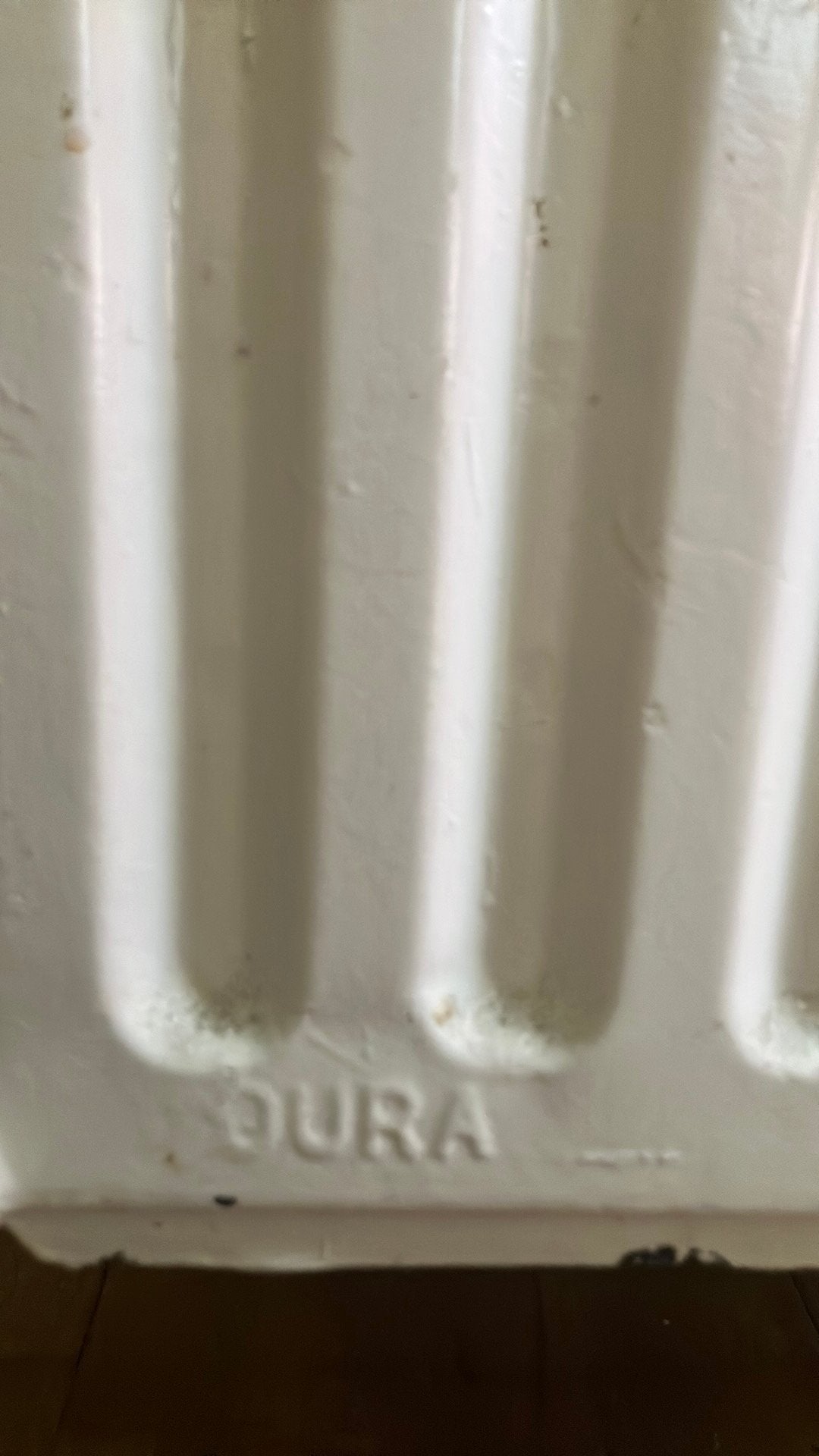 Partij van 7 antieke gietijzeren DURA ledenradiatoren, Ophalen, 30 tot 80 cm, Gebruikt, Radiator