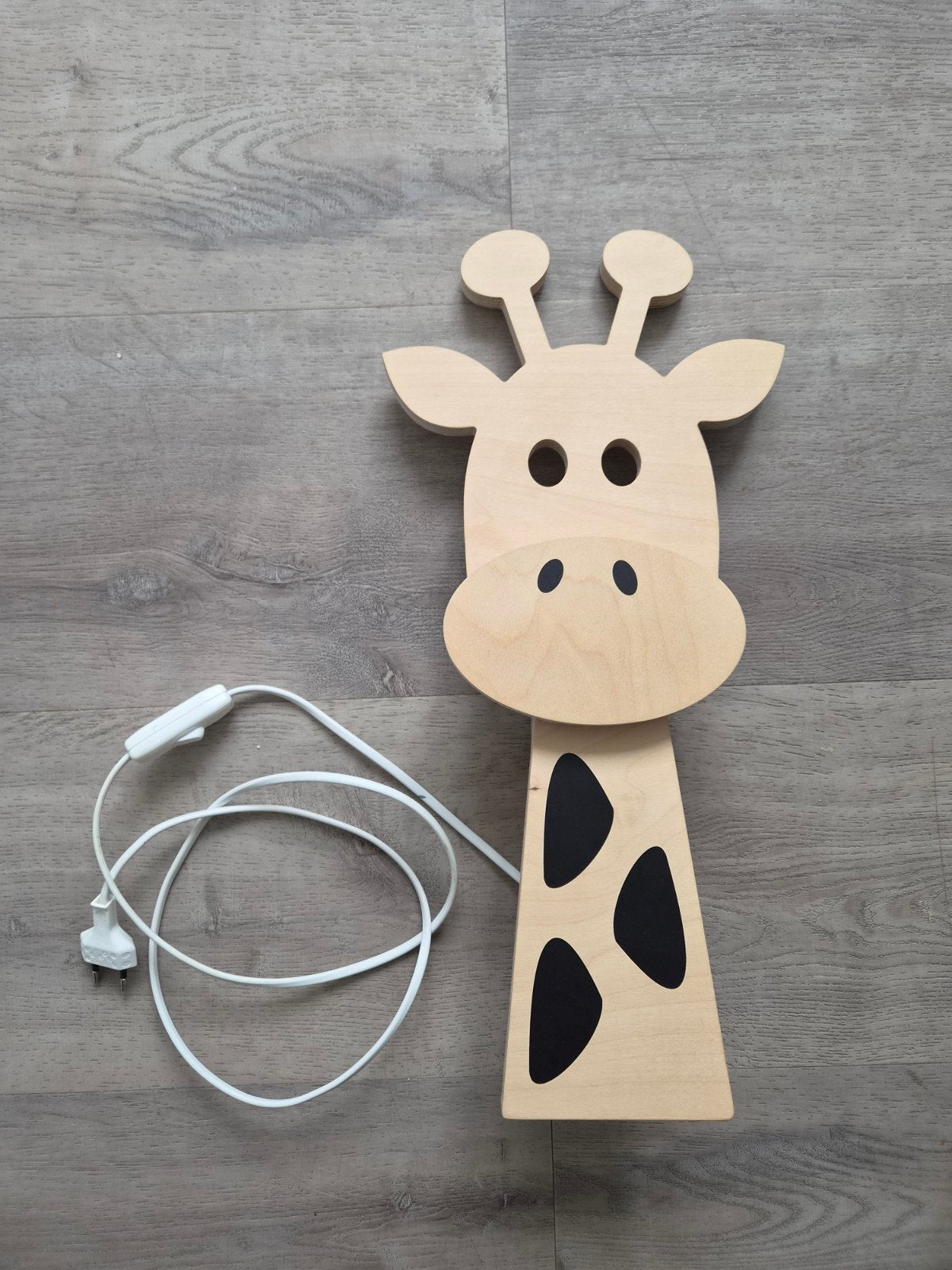 Houten Giraffe nachtlamp voor kinderkamer, Overige merken, Ophalen of Verzenden, Zo goed als nieuw, Ophangbaar