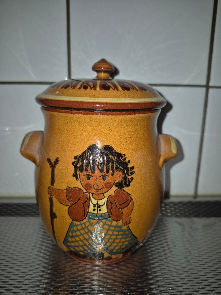 vintage pot (Gereserveerd), Ophalen of Verzenden, Gebruikt, Steen/keramiek