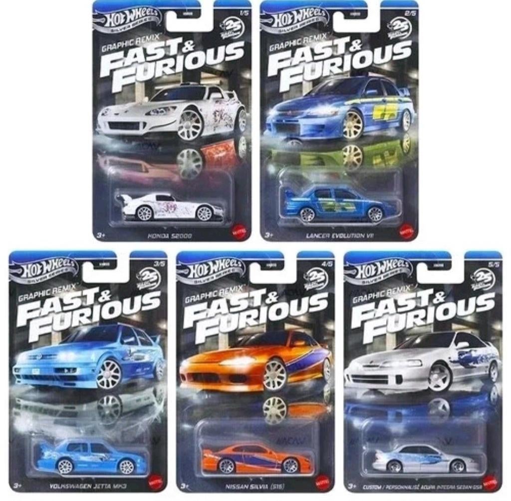 Hot Wheels Fast & Furious set - 5 modellen 1:64 Nieuw, Auto, Nieuw, Ophalen of Verzenden, Service.nl@mattel.com