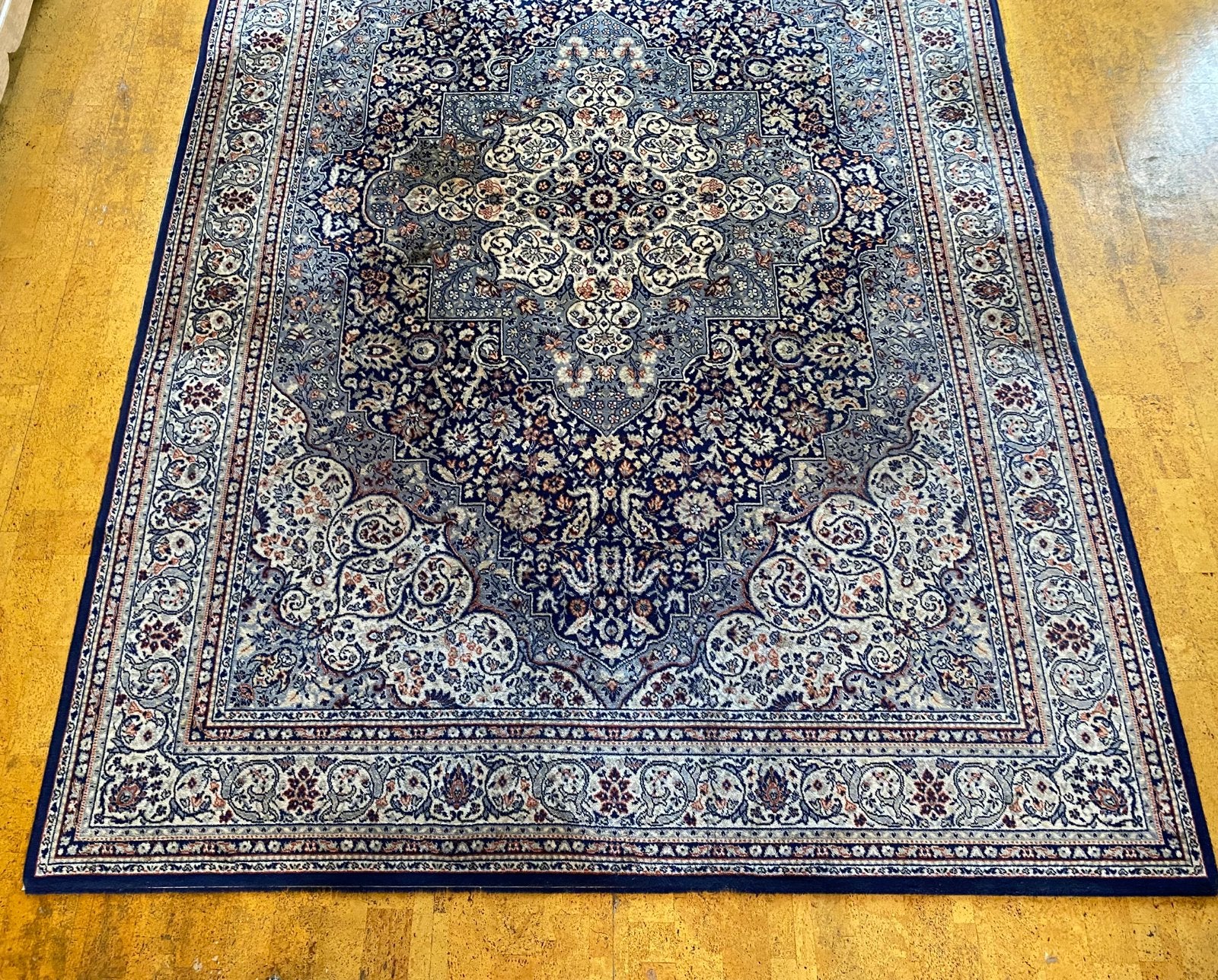 Brink & Campman wollen vloerkleed, Huis en Inrichting, Stoffering | Tapijten en Kleden, Ophalen, Blauw, 200 cm of meer, Zo goed als nieuw