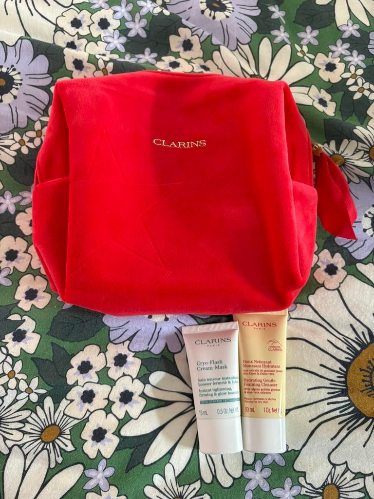 Clarins toilettas, Ophalen of Verzenden, Nieuw, Rood, Dame