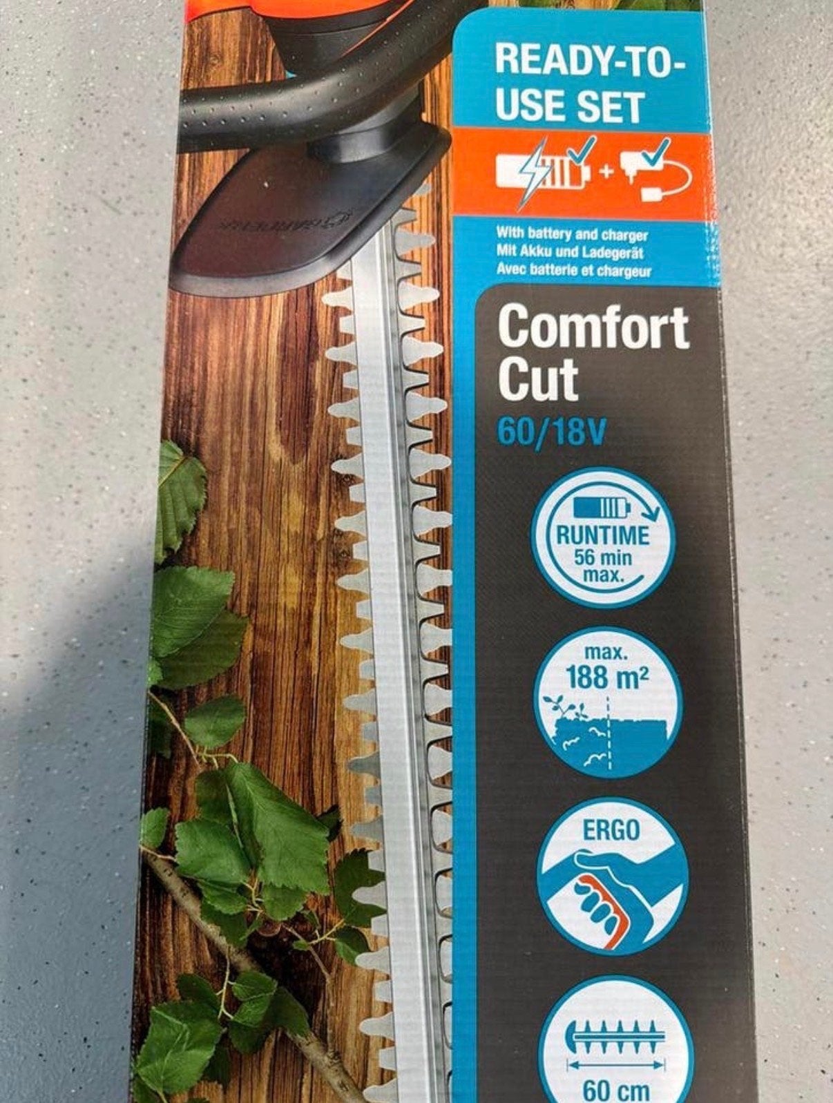 GARDENA ComfortCut 60/18V Acc Heggenschaar Nieuw 20% korting, Ophalen, Nieuw, Accu