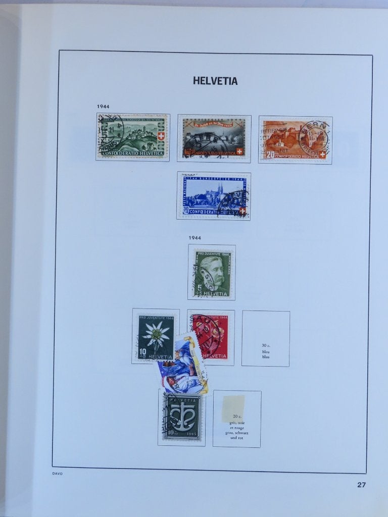 DAVO St. ZWITSERLAND vanaf klassiek - veel zegels (M221) 2/2, Ophalen of Verzenden, Buitenland