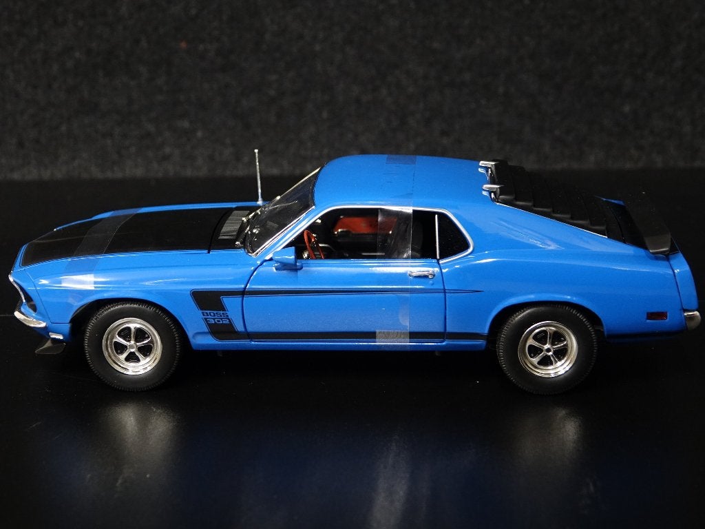 Welly Nex 1:18 1969 Ford Mustang Boss 302 blauw, Auto, Onbekend, Nieuw, Ophalen of Verzenden