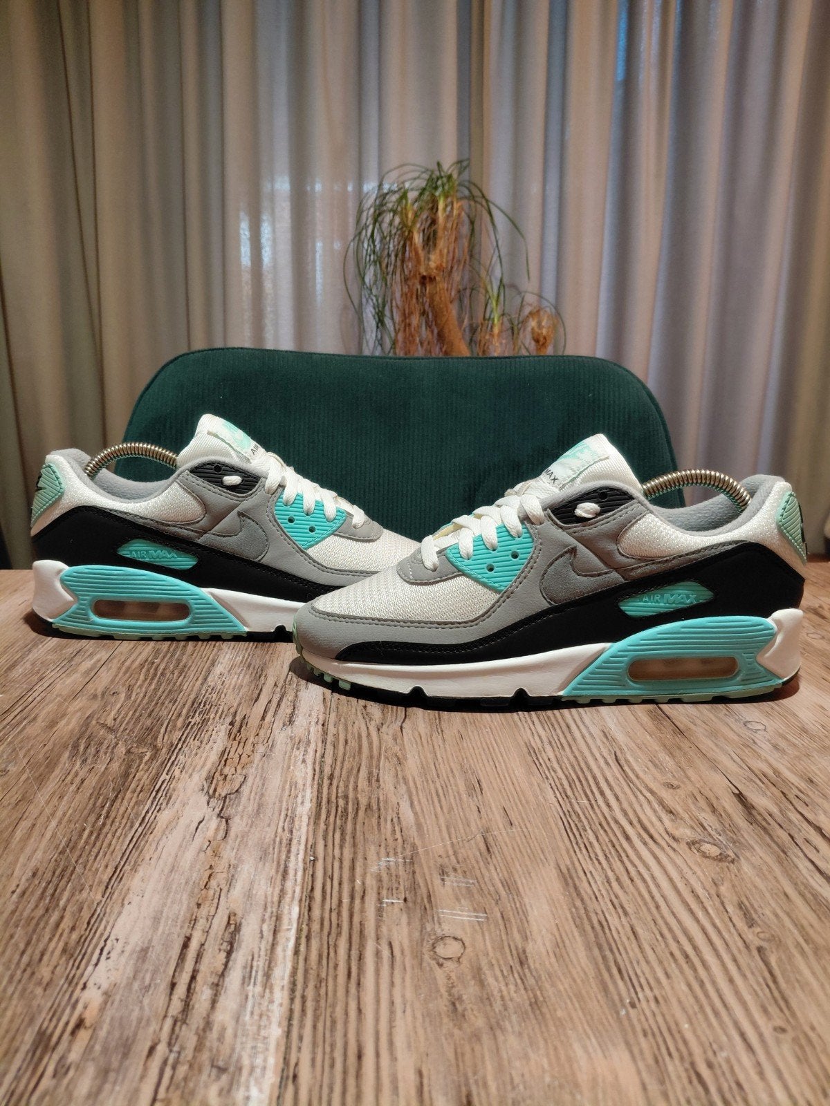 Nike Air Max 90 'Hyper Turquoise' Size 38,5, Wit, Nike, Ophalen of Verzenden, Sneakers of Gympen