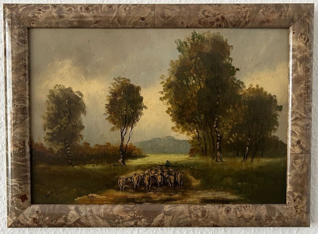 Olieverfschilderij, Paneel, Ophalen of Verzenden, Landschap, Olieverf