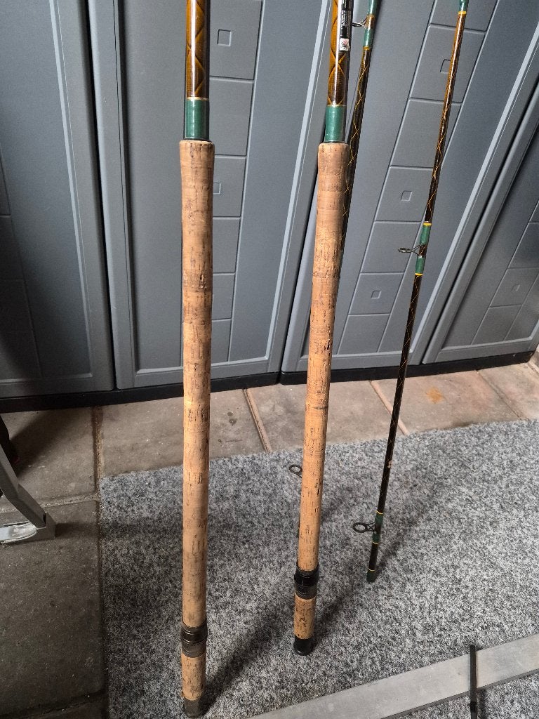 Karperhengel vintage 2x, Ophalen, Gebruikt