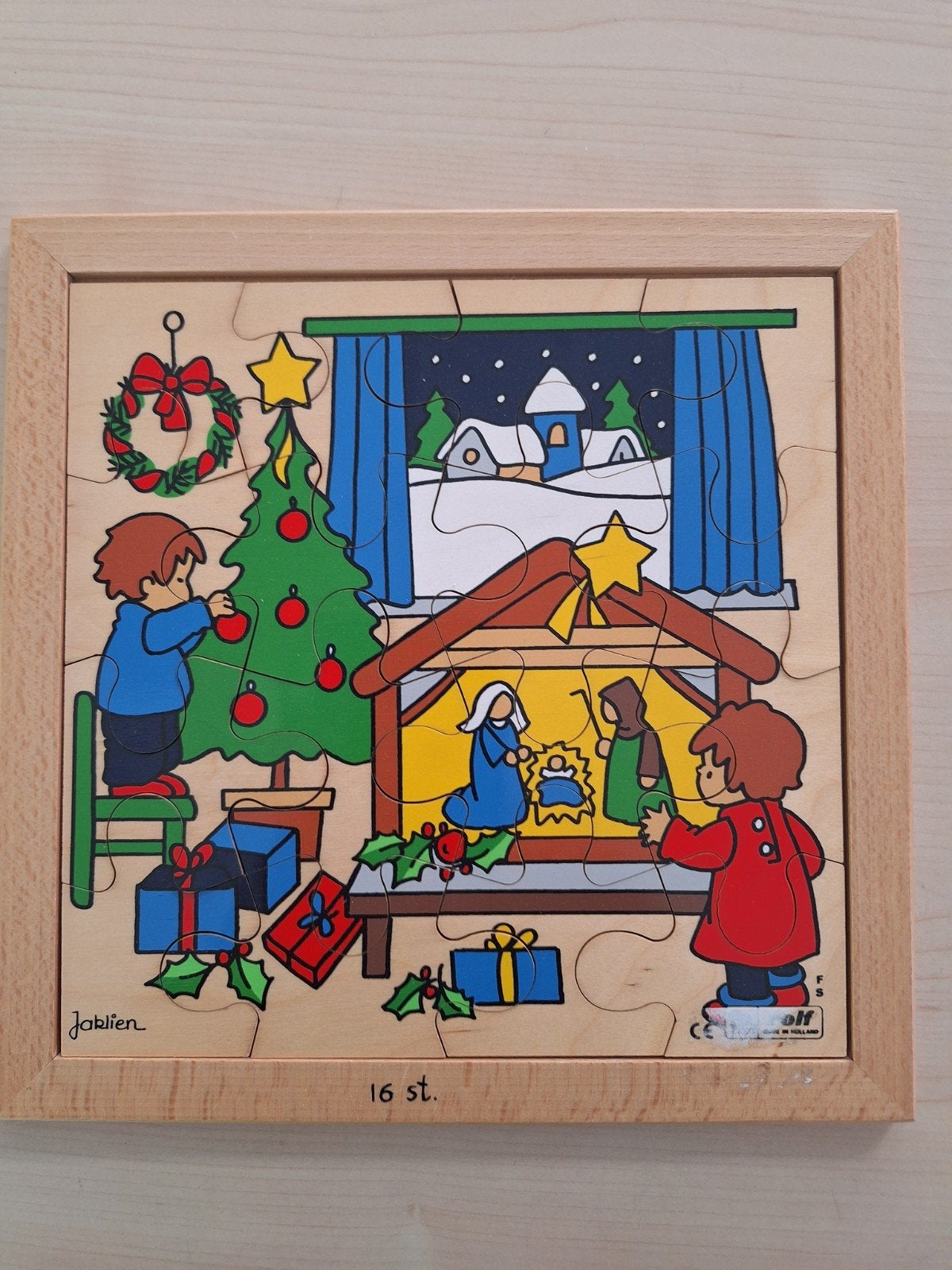 Puzzels hout, Ophalen, Minder dan 10 stukjes, 6 maanden tot 2 jaar