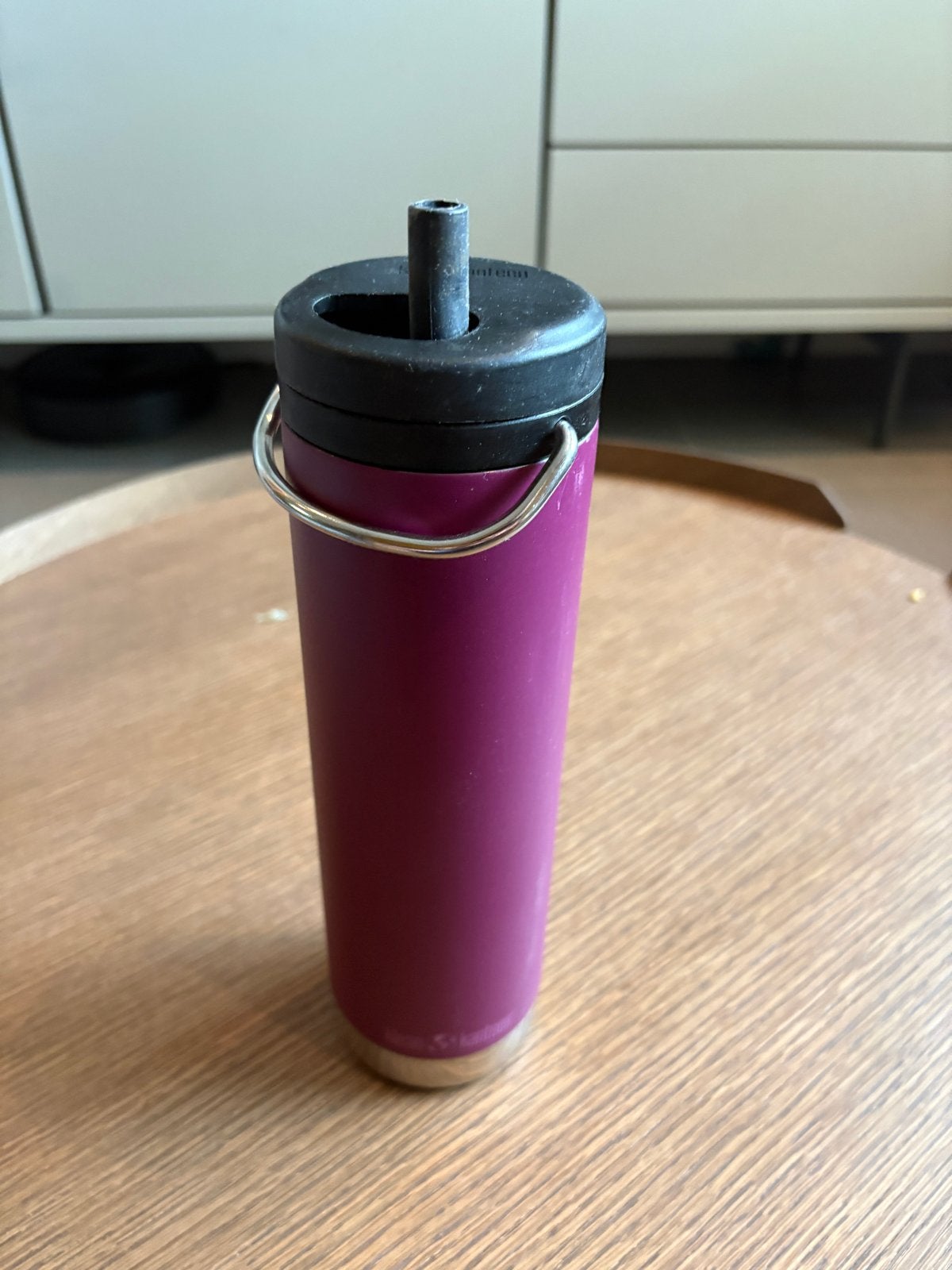Klean kanteen isolatie fles met rietjes dop, Ophalen of Verzenden, Zo goed als nieuw