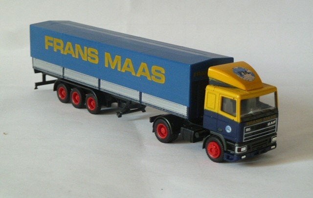 HERPA  DAF 95  FRANS MAAS, Verzenden, Zo goed als nieuw, Bus of Vrachtwagen, Herpa