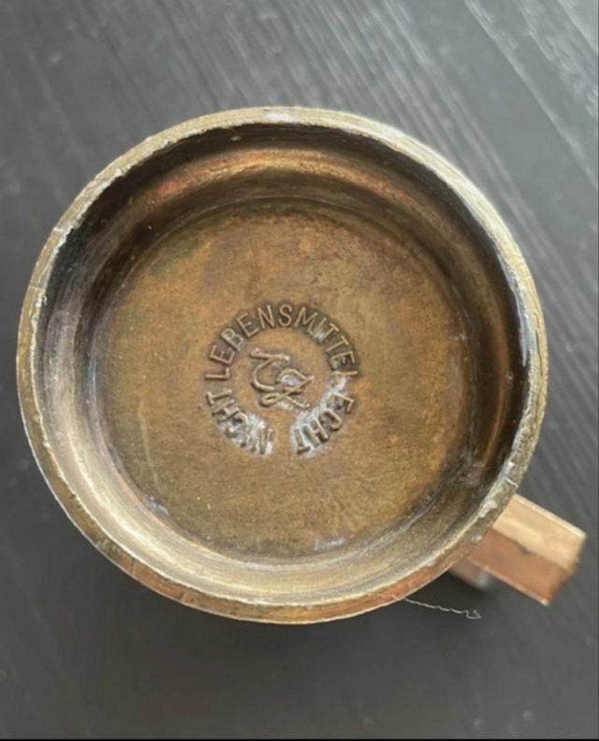 Antieke koperen maatbeker met keurmerk, Antiek en Kunst, Ophalen of Verzenden