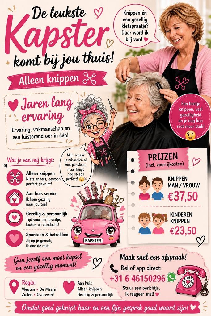 Kapster die aan huis komt