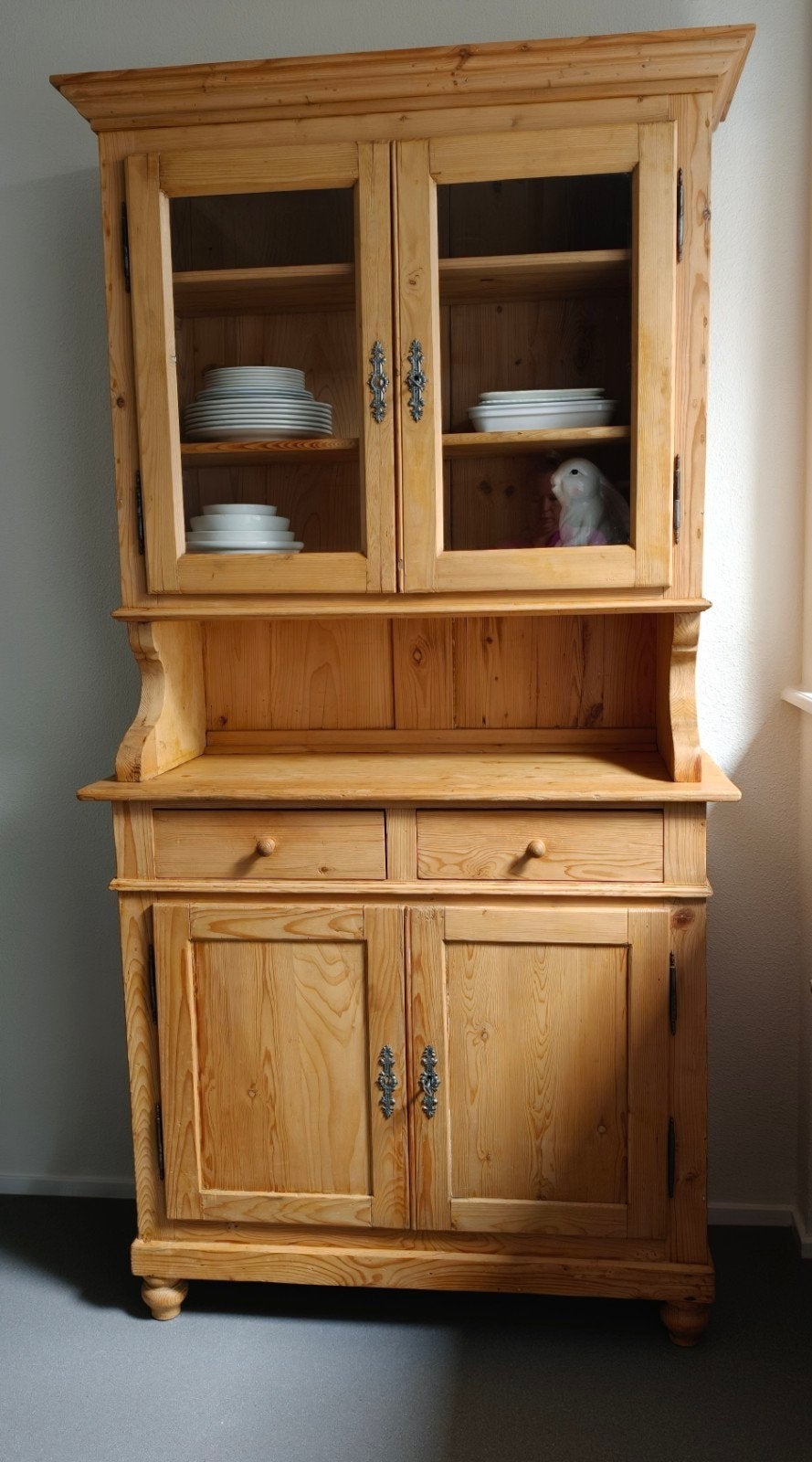 Oud grenen kast / buffetkast, Ophalen, 100 tot 150 cm, 200 cm of meer, 25 tot 50 cm