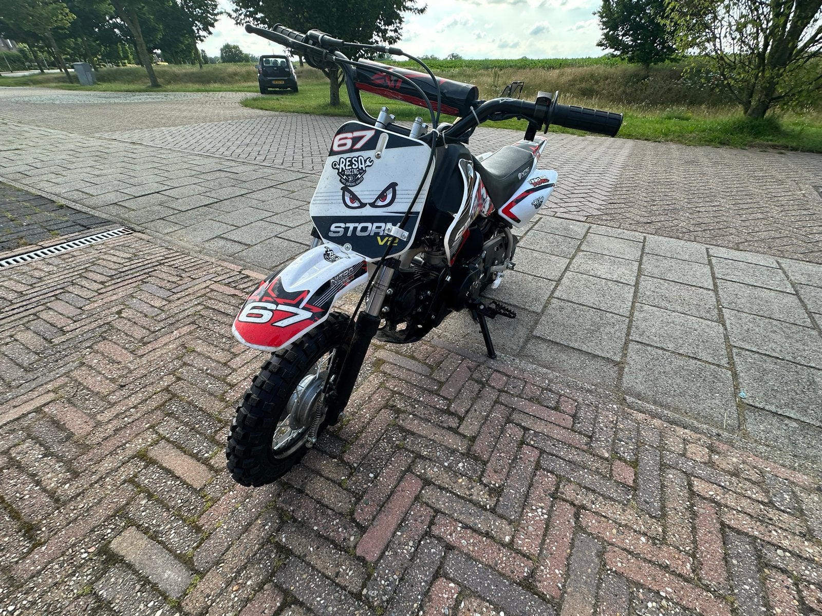 90cc 4-takt Storm Minicrossmotor 2023 - Zo goed als nieuw!, Fietsen en Brommers, Ophalen, Zo goed als nieuw, Trommelrem, Dirtbike