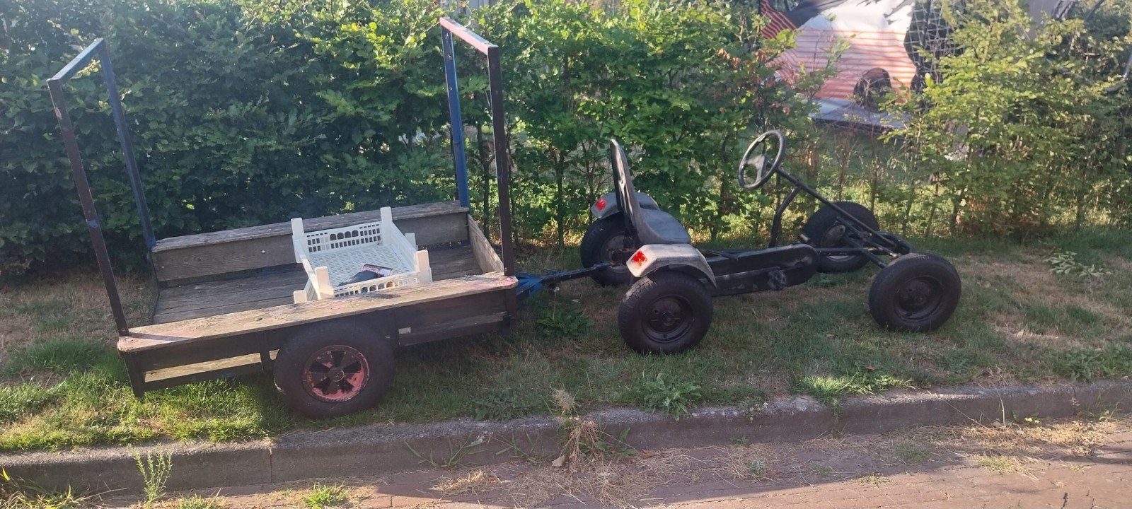 Gebruikte skelter met kar - goed werkend, Ophalen, Gebruikt, Berg, Met kar of aanhanger