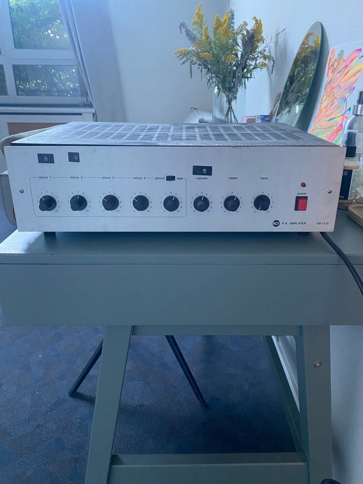 RCF P.A. Amplifier AM 5120 - Vintage Versterker, Audio, Tv en Foto, Versterkers en Receivers, Overige merken, Ophalen of Verzenden