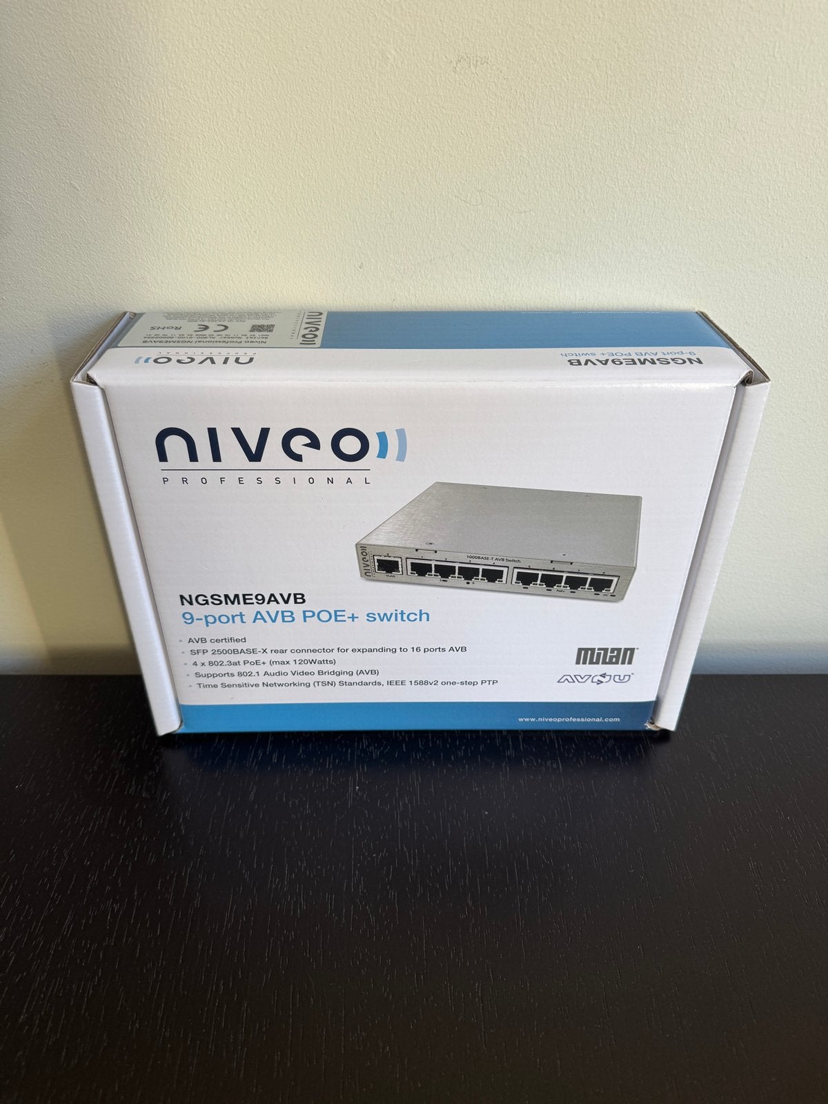 Niveo Professional NGSME9AVB 9-poorts AVB POE+ switch, Computers en Software, Ophalen of Verzenden, Nieuw