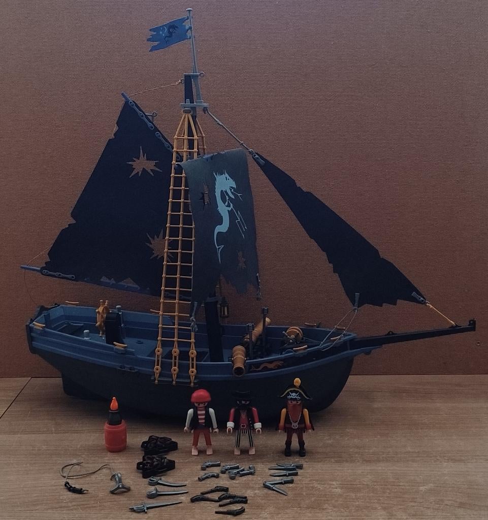 playmobil piratenschip 3860 compleet in doos, Ophalen of Verzenden, Gebruikt, Complete set