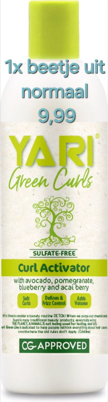 Yari Green Curls Curl Activator - Sulfaatvrij, Ophalen of Verzenden, Nieuw, Haarverzorger of -hersteller