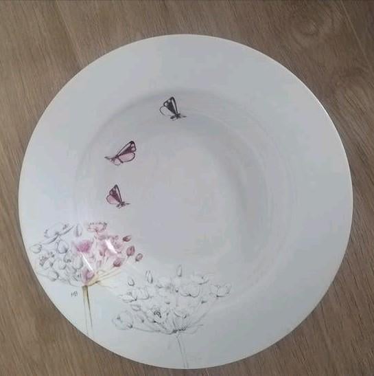 8x diepe borden Marjolein Bastin, Ophalen of Verzenden, Gebruikt, Keramiek, Bord(en)