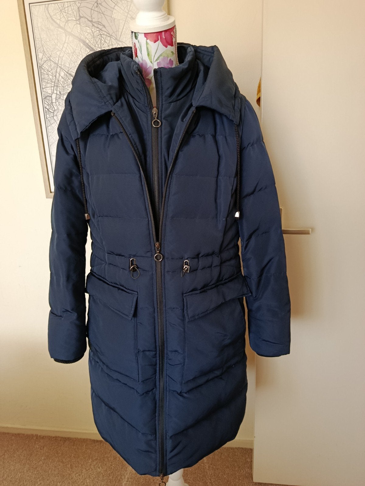 Gewatteerde jas van Yessica(C&A) 2in 1 look, Blauw, Yessica, Maat 42/44 (L), Ophalen of Verzenden