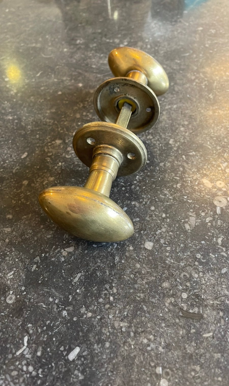 1x set Messing Gouden Knopkrukken, vintage stijl Deurklinken, Ophalen of Verzenden