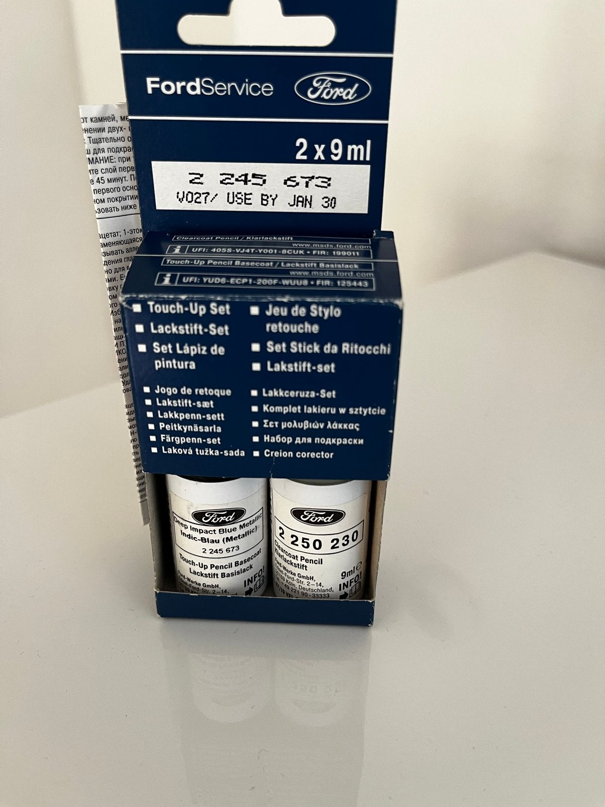Lakstift Deep Impact Blue voor Ford Fiesta Focus Mustang, Ophalen of Verzenden, Nieuw, Ford