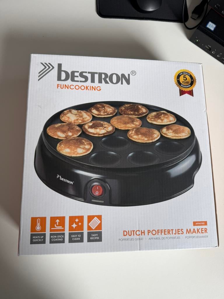 Bestron Poffertjesmaker – Nieuw in doos, Overige typen, Ophalen of Verzenden, Nieuw