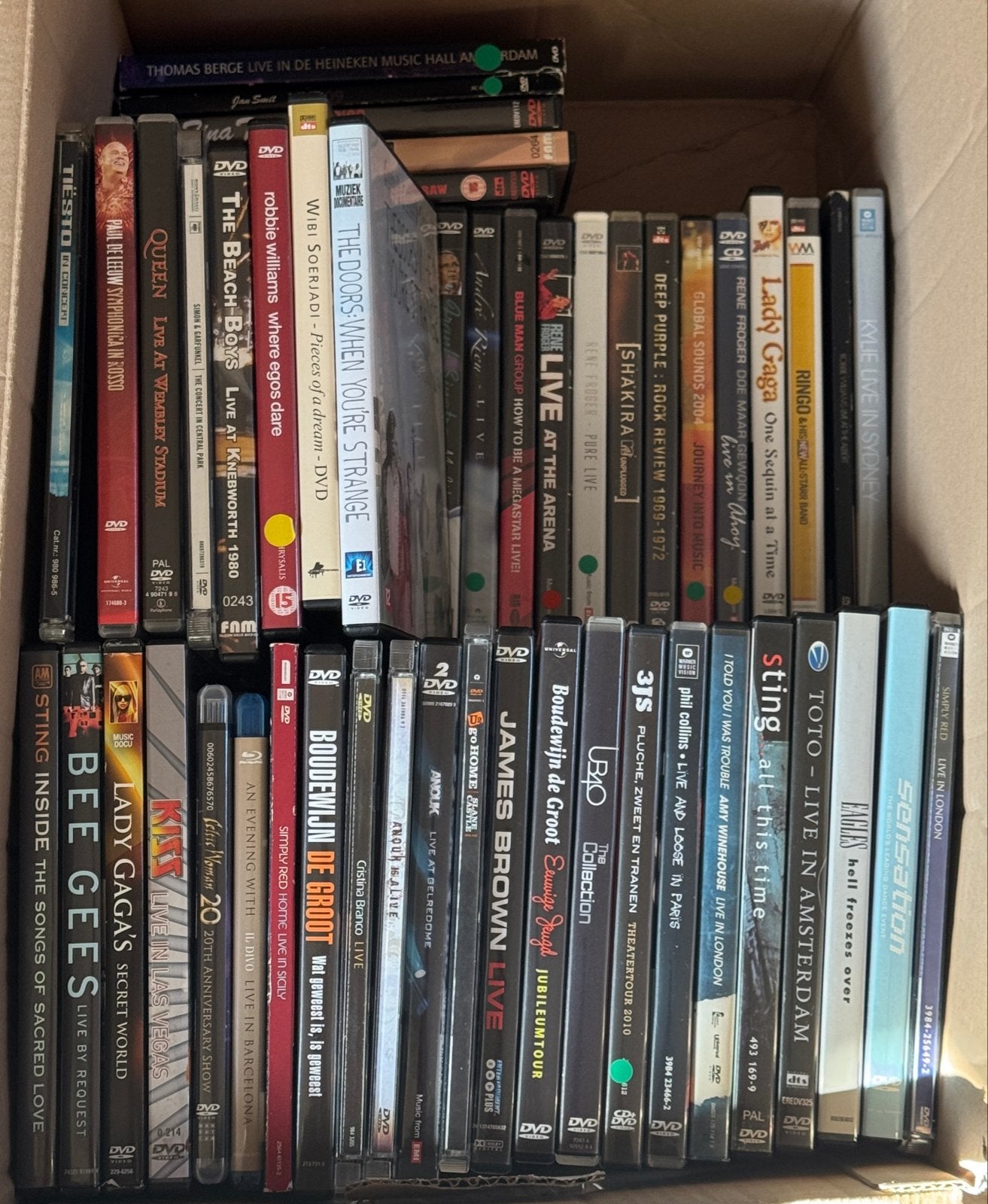 Grote collectie muziek-dvd's: concerten en meer, Alle leeftijden, Nederlands, Ophalen of Verzenden, Concert