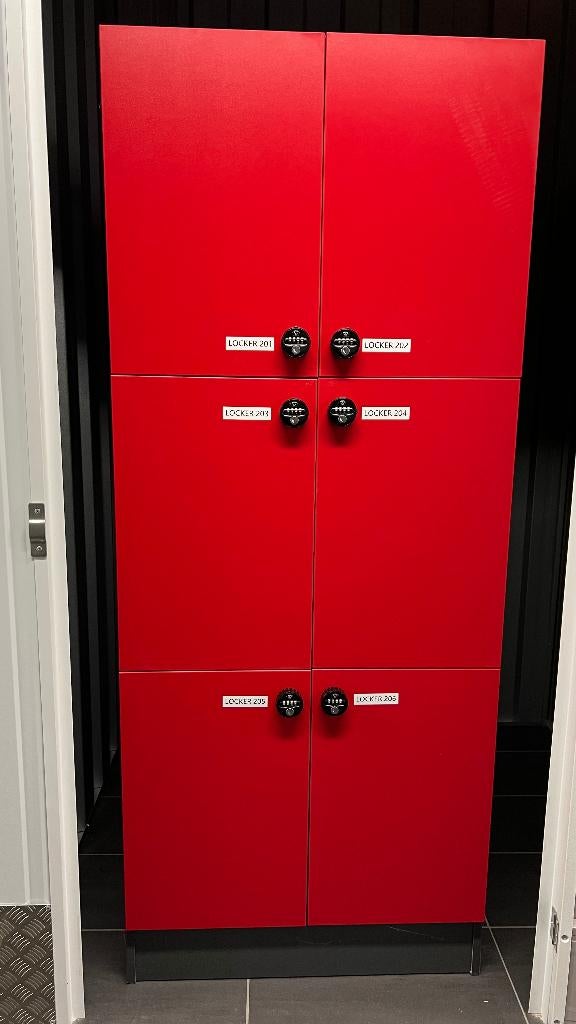 Lockerkast 6 locker 90x200cm met mechanisch codeslot, Ophalen, Gebruikt